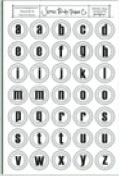 Scenic Route - Circle Alphabet rub-ons  (sold in 3's)